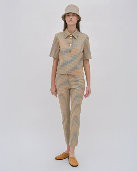 パンツ ROCHAS Houndstooth pants Rochas Houndstooth Pants Wide in Grey | THE LIST