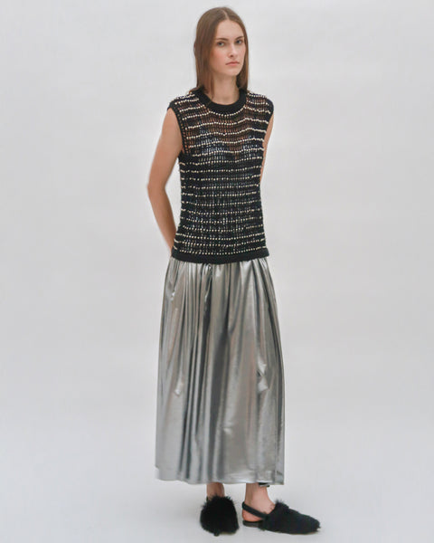 週末限定価格 Karachi glass beads handknit vest Karachi Glass beads handknit vest | AKIRANAKA ONLINESTORE