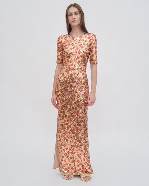rosetta getty sequin slip dress RUCHED SLIP DRESS Rosetta Getty