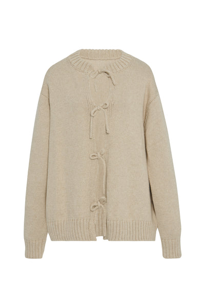 EAPHI FRONT BOUCLE KNIT CARDIGAN【限定】ベージュ Eaphi FRONT BOUCLE KNIT CARDIGAN【POPUP限定】ベージュ ニット
