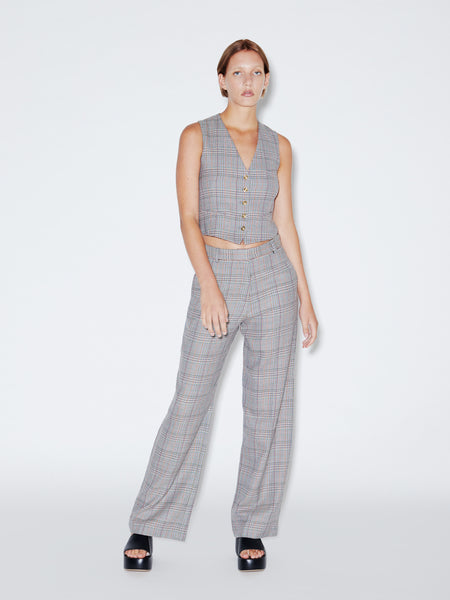 【ROSETTA GETTY】ガンクラブチェックTailored vest RESORT23_11236G1831_TAILORED-