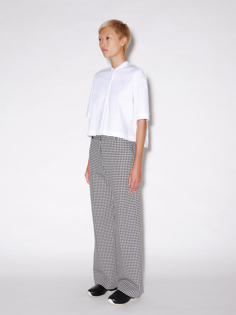 CROPPED OVERSIZED SHIRT - SOLID POPLIN