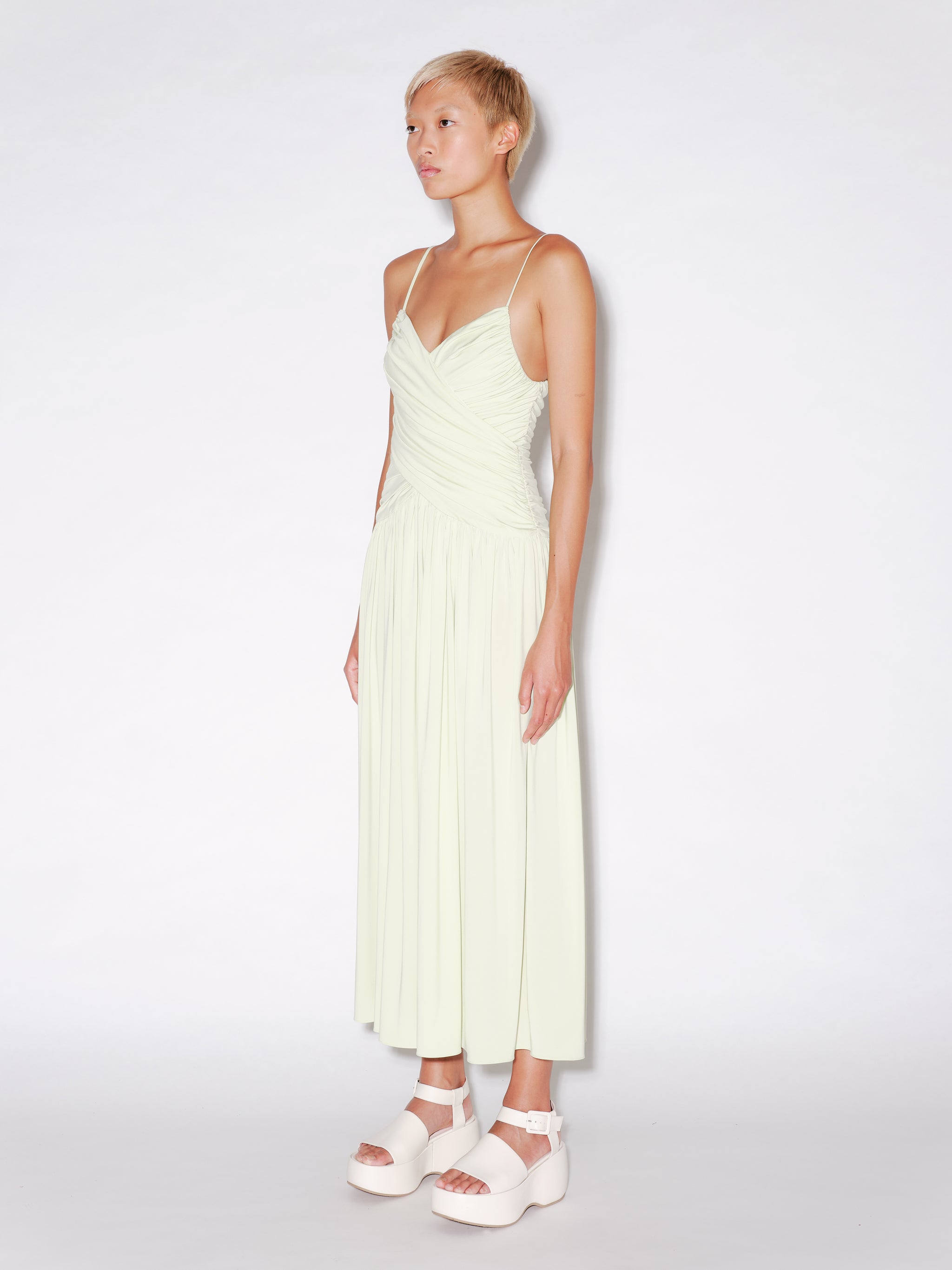 RUCHED SLIP DRESS Rosetta Getty RUCHED SLIP DRESS Rosetta Getty