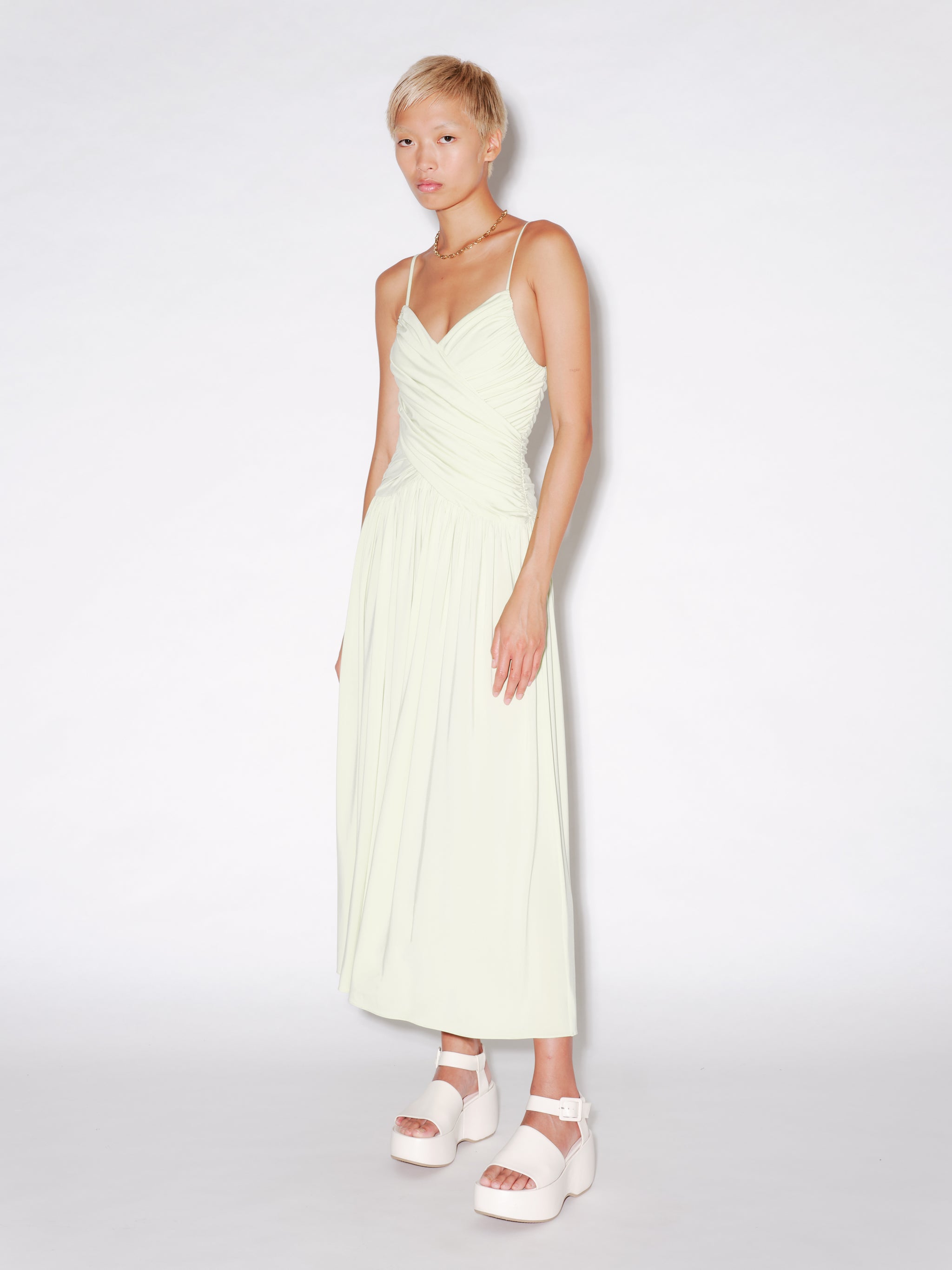 RUCHED SLIP DRESS Rosetta Getty RUCHED SLIP DRESS Rosetta Getty