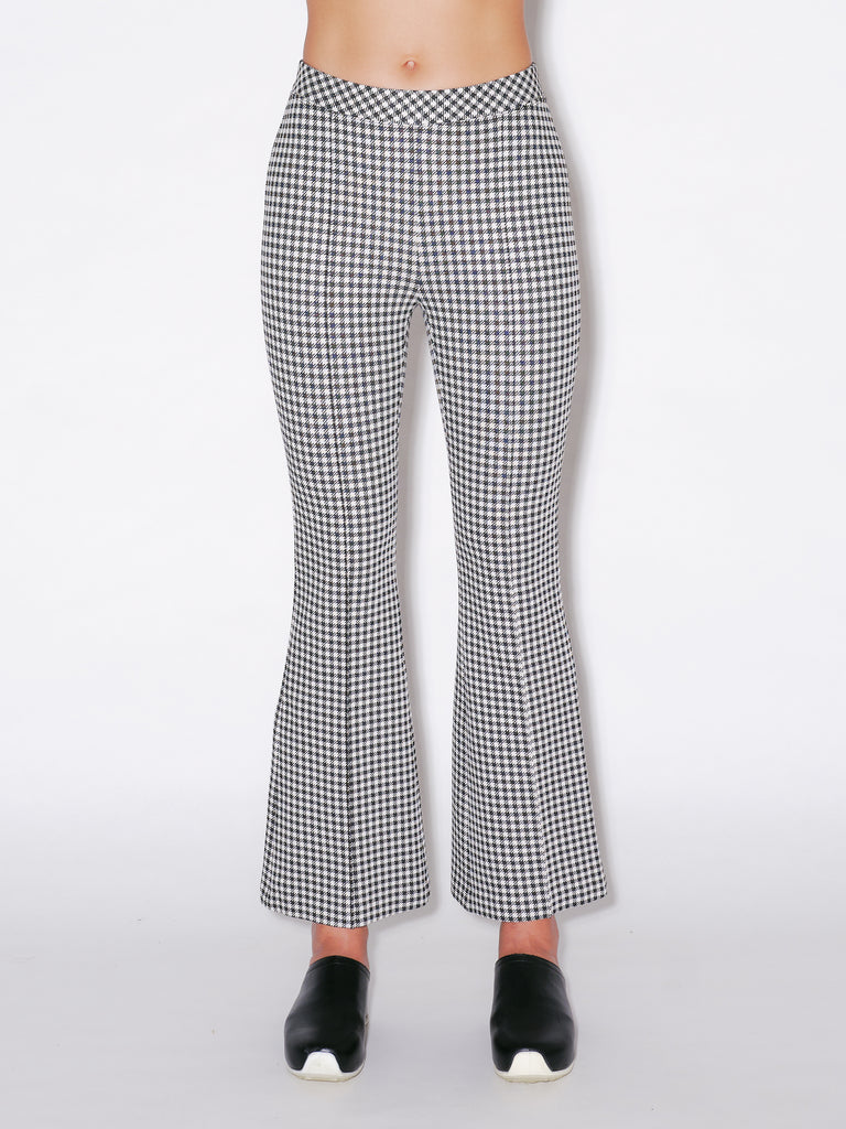 PULL-ON CROPPED FLARE - GINGHAM