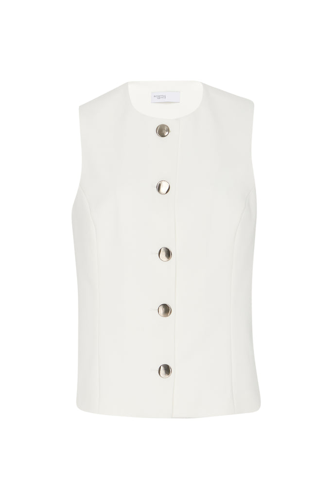 SLEEVELESS BUTTON FRONT TOP  - TECHNICAL CADY