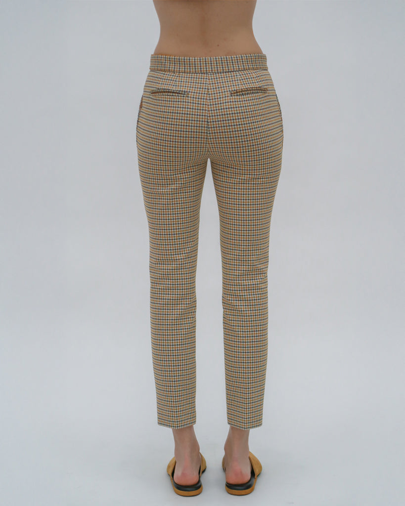 CROPPED SKINNY PANT - HOUNDSTOOTH PLAID