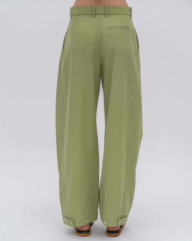 STRAIGHT TAPER TAB PANT - FLUID POPLIN