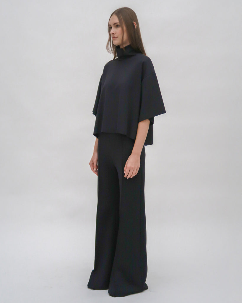 PINTUCK WIDE FLARE PANT