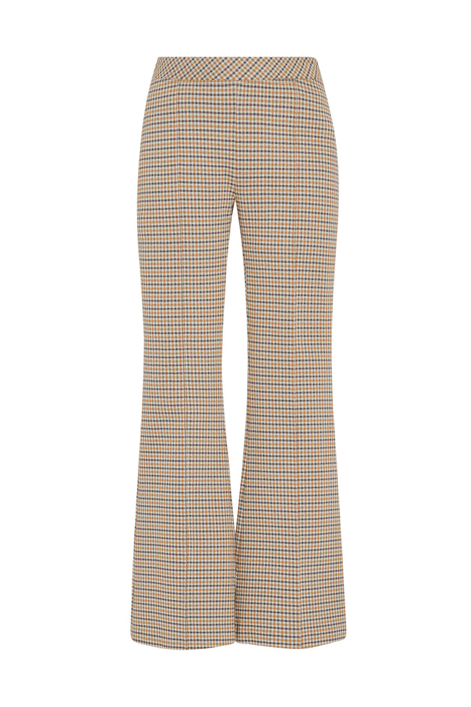 PULL ON CROPPED FLARE - HOUNDSTOOTH PLAID