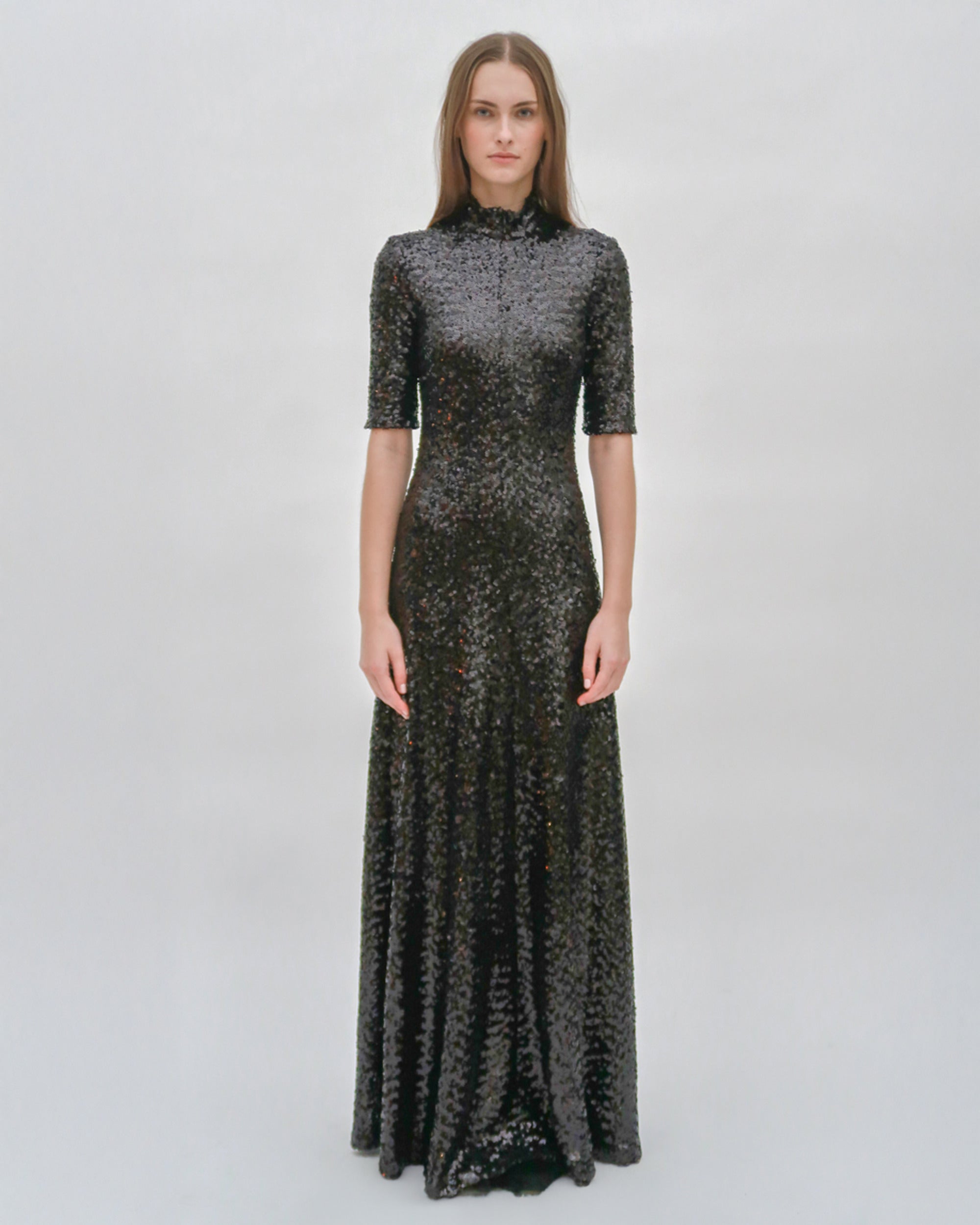 rosetta getty sequin slip dress Green Sequin Slip Gown by Rosetta Getty