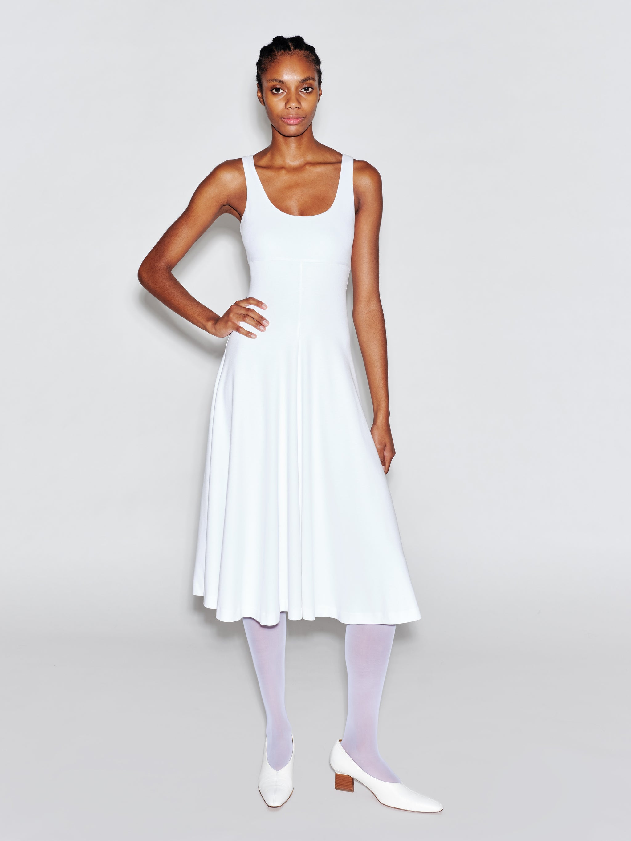 SCOOP NECK FLARED DRESS Rosetta Getty SCOOP NECK FLARED DRESS Rosetta Getty
