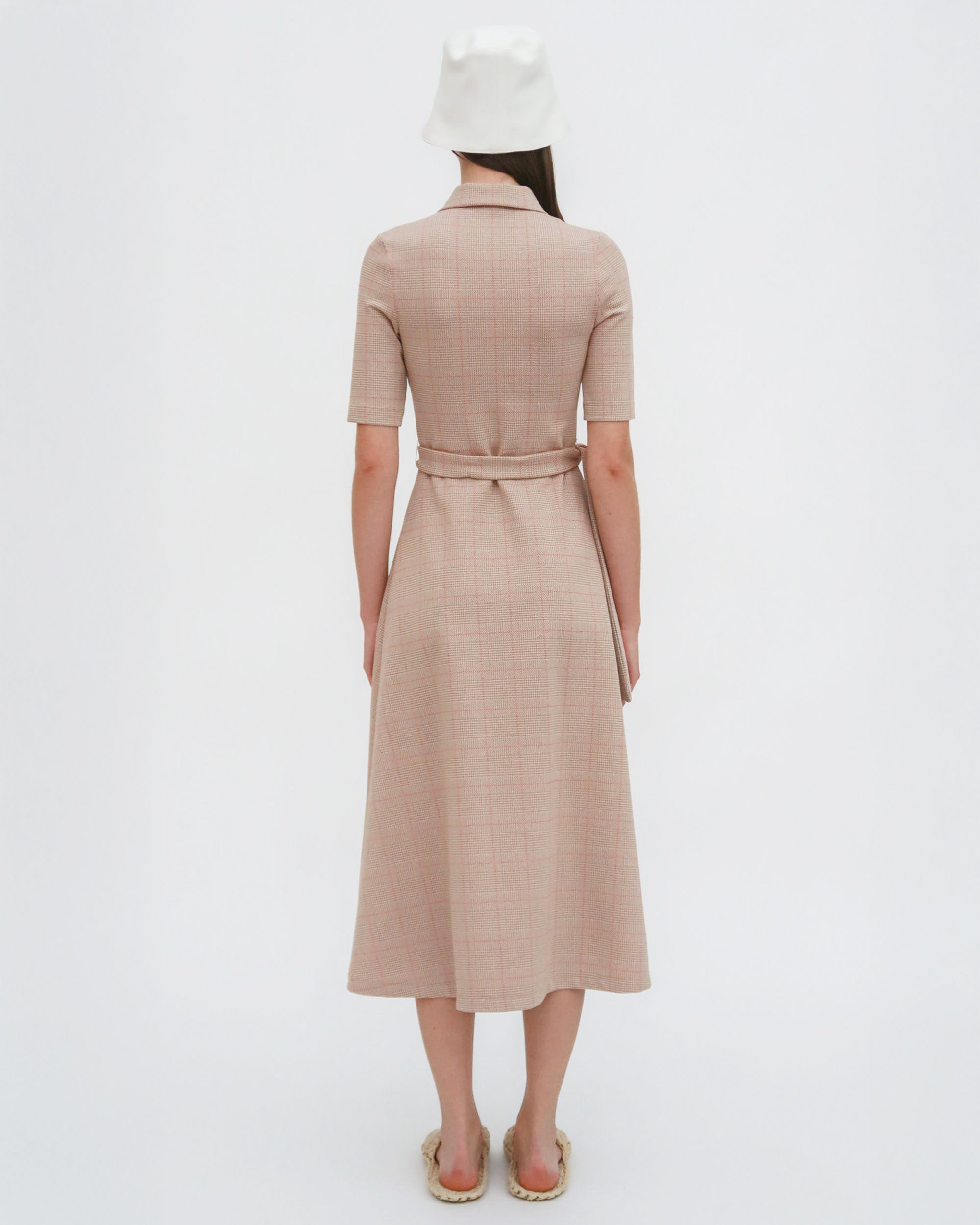 POLO DRESS - PLAID XL / CARAMEL/RED POLO DRESS - PLAID XL / CARAMEL/RED