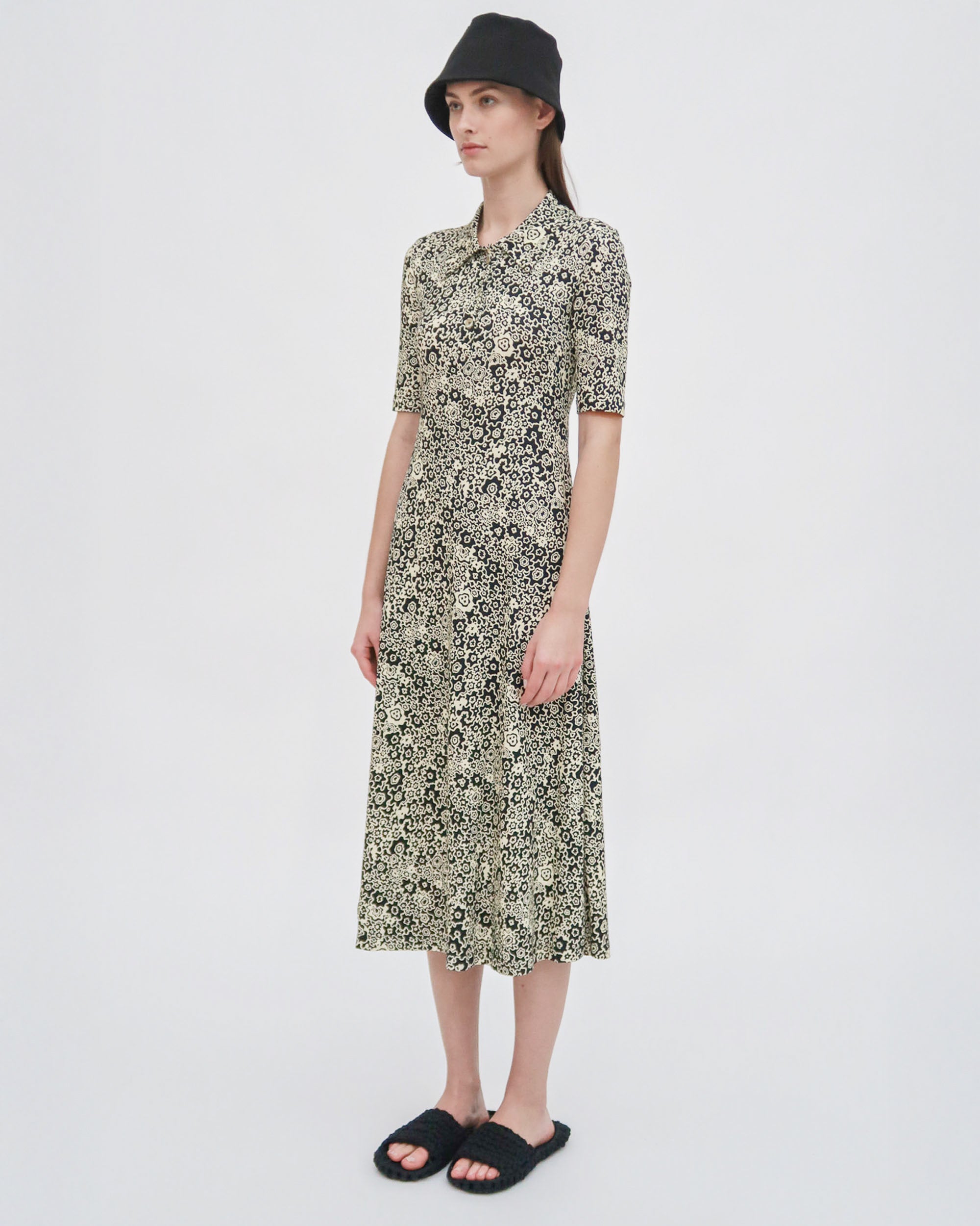 floral print t shirt dress Women Short Sleeve Blue Floral Print Swing Comfy Summer Beach Dress, T-Shirt XX-large