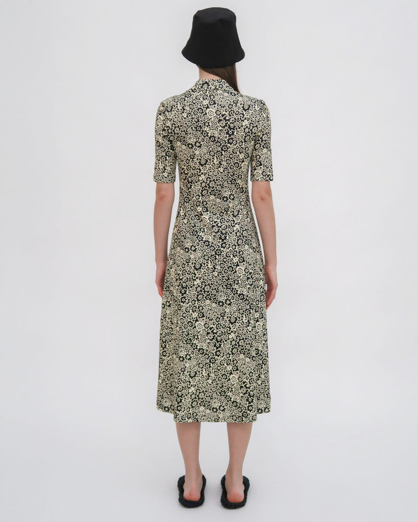 POLO T-SHIRT DRESS - FLORAL SQUIGGLE