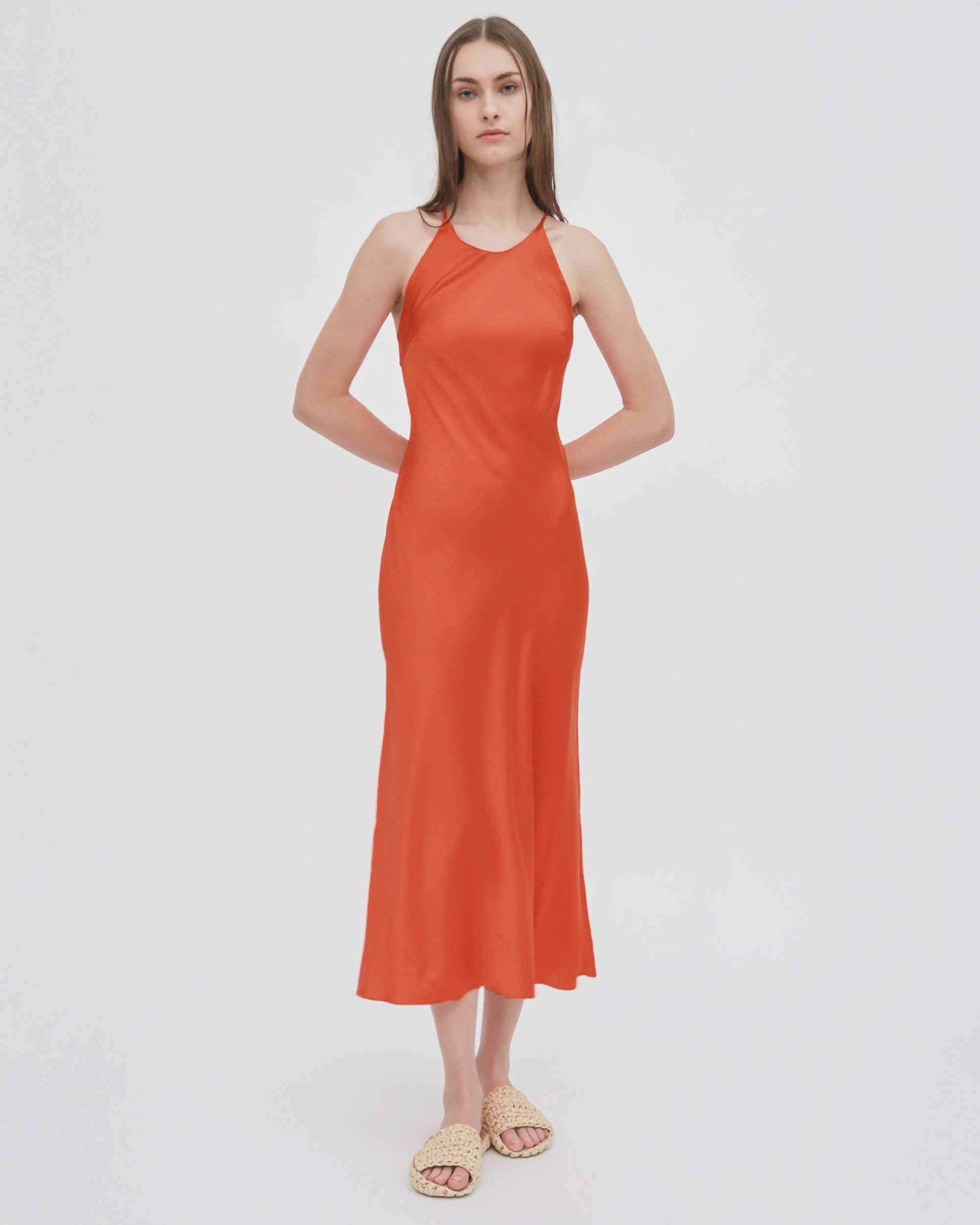 retrofete rosetta silk dress retrofte Rosetta Silk Dress in Pink