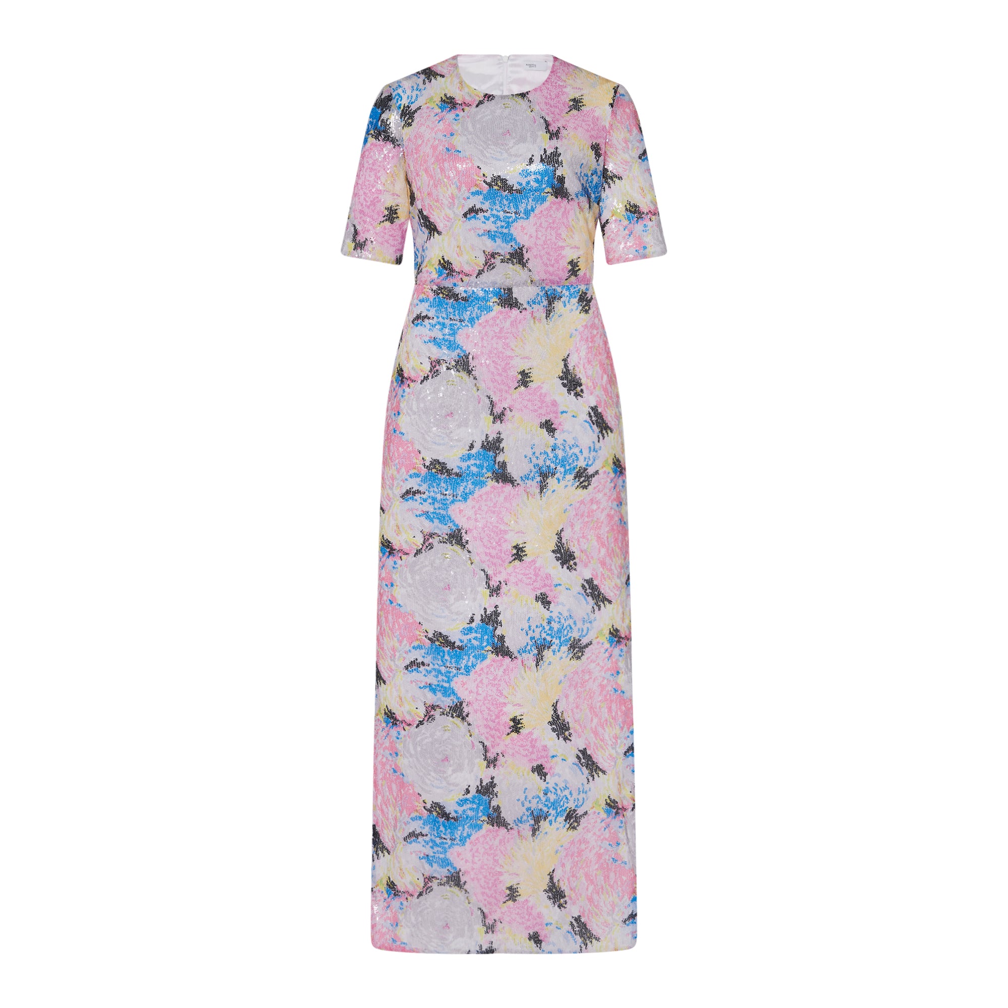 Rosetta Getty Women's Floral Sequin Short-Sleeve Gown - Size 2 Neutral Rosetta Getty Women's Floral Sequin Short-Sleeve Gown - Size 2 Neutral