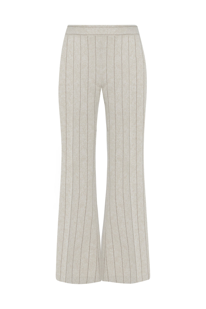 PULL-ON CROPPED FLARE - PINSTRIPE