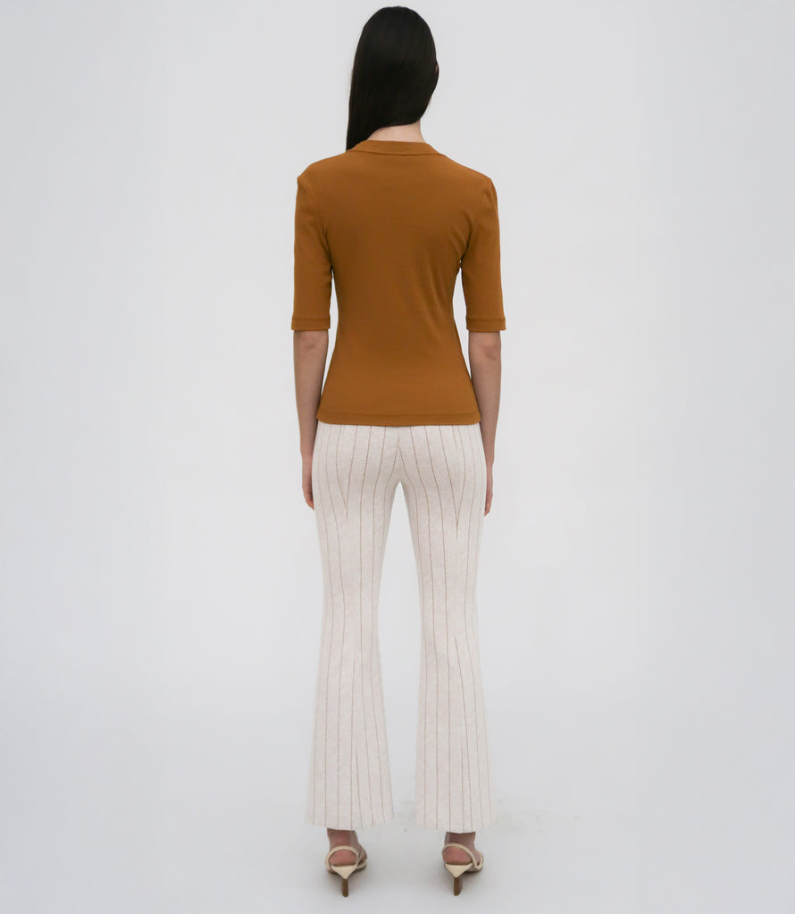 CROPPED SLEEVE T-SHIRT