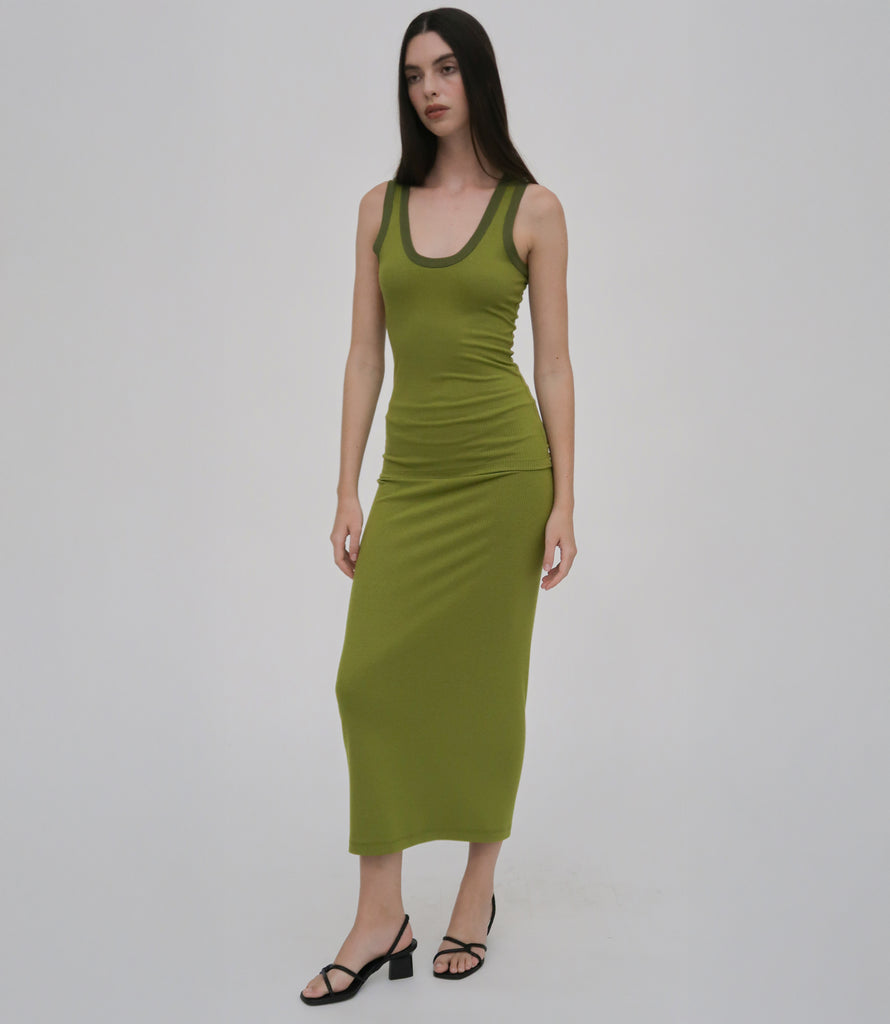 CONTRAST RIB T-TANK – Rosetta Getty