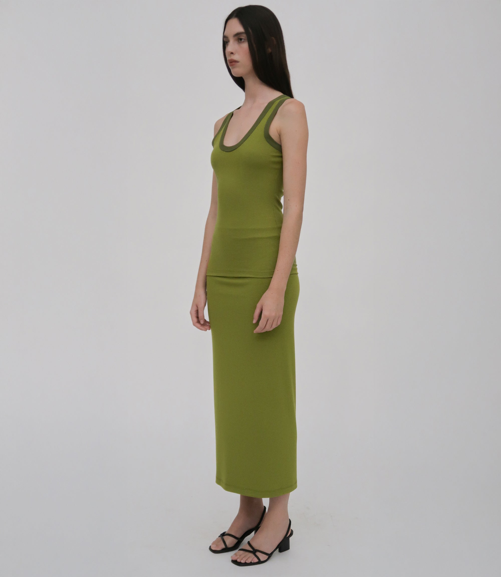 CONTRAST RIB T-TANK – Rosetta Getty
