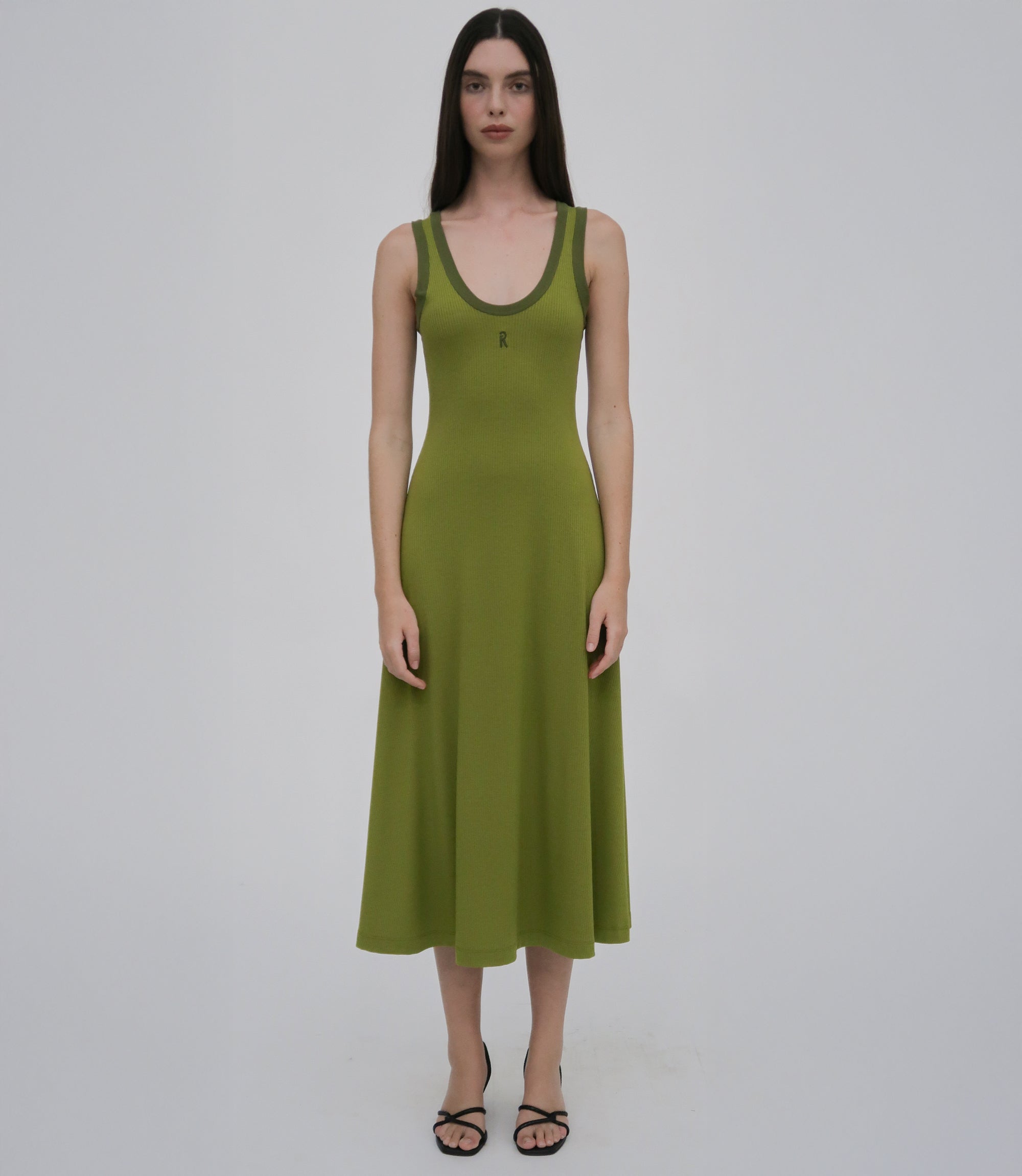 Contrast RIB TANK Dress S / LEAF Contrast RIB TANK Dress S / LEAF