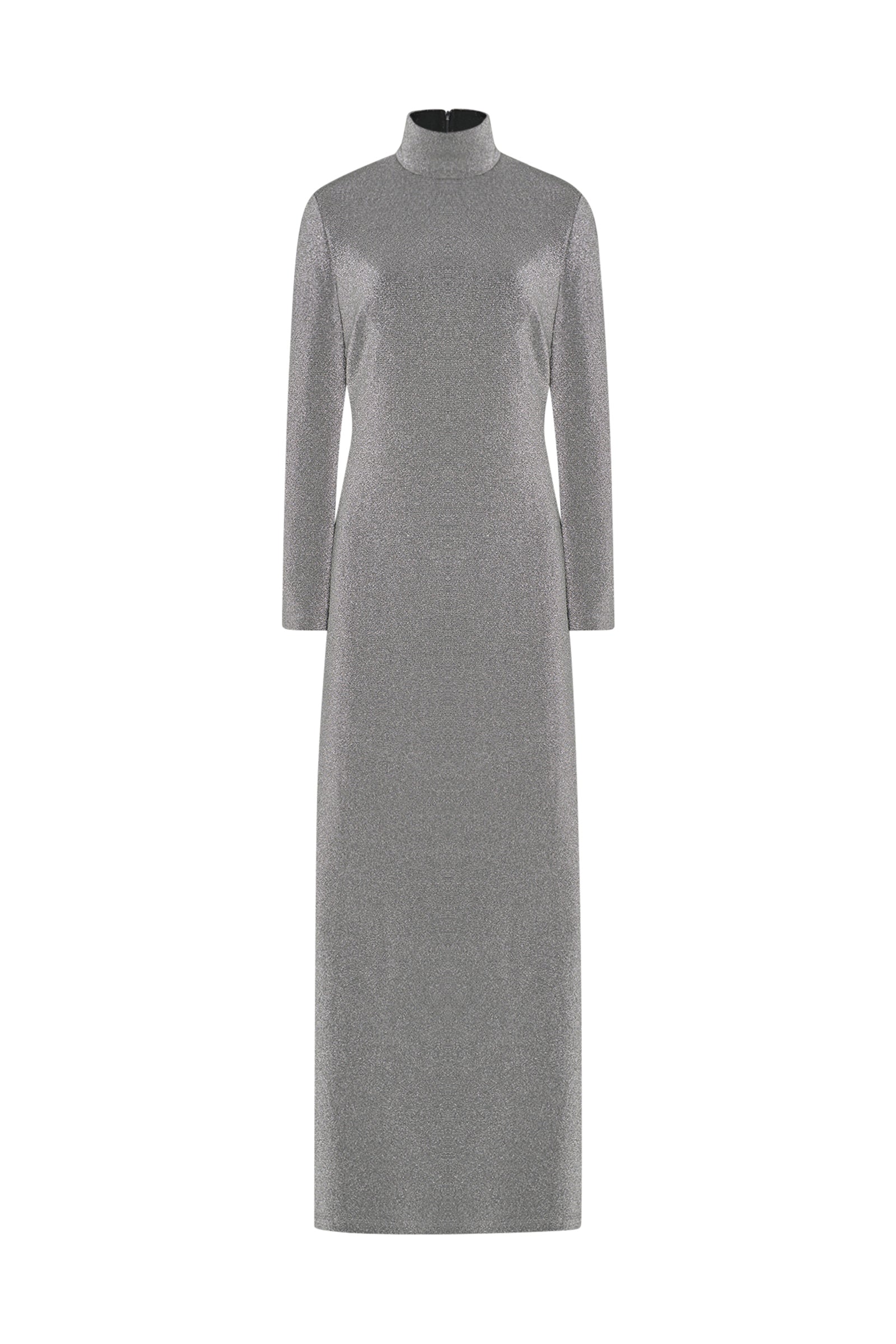 Rosetta Getty | Fitted Turtleneck Maxi Dress - Lurex | XL | Silver Rosetta Getty | Fitted Turtleneck Maxi Dress - Lurex | XL | Silver