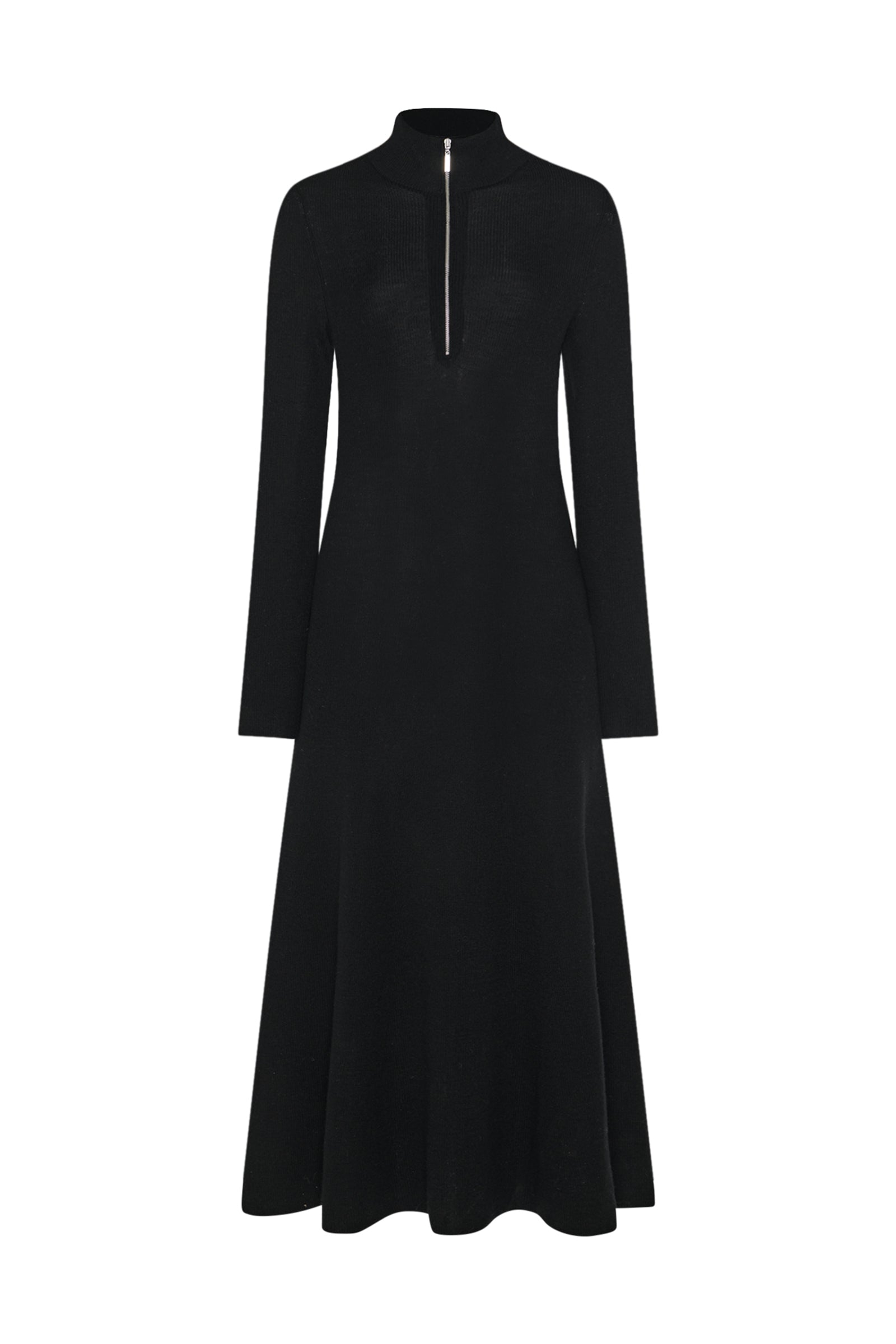 Rosetta Getty | Ribbed ZIP UP Turtleneck Dress | XS | Black Rosetta Getty | Ribbed ZIP UP Turtleneck Dress | XS | Black