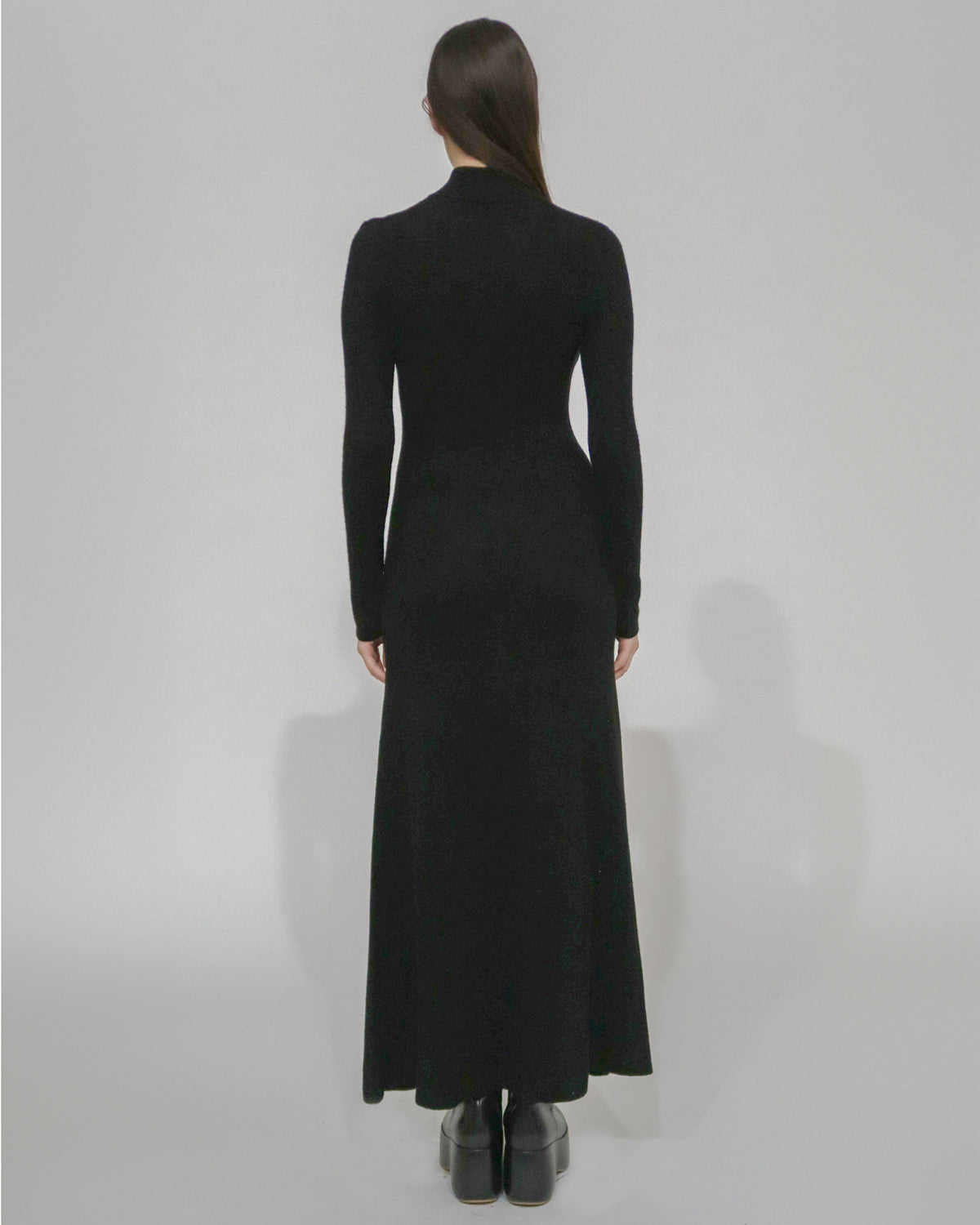 Rosetta Getty | Ribbed ZIP UP Turtleneck Dress | XS | Black Rosetta Getty | Ribbed ZIP UP Turtleneck Dress | XS | Black