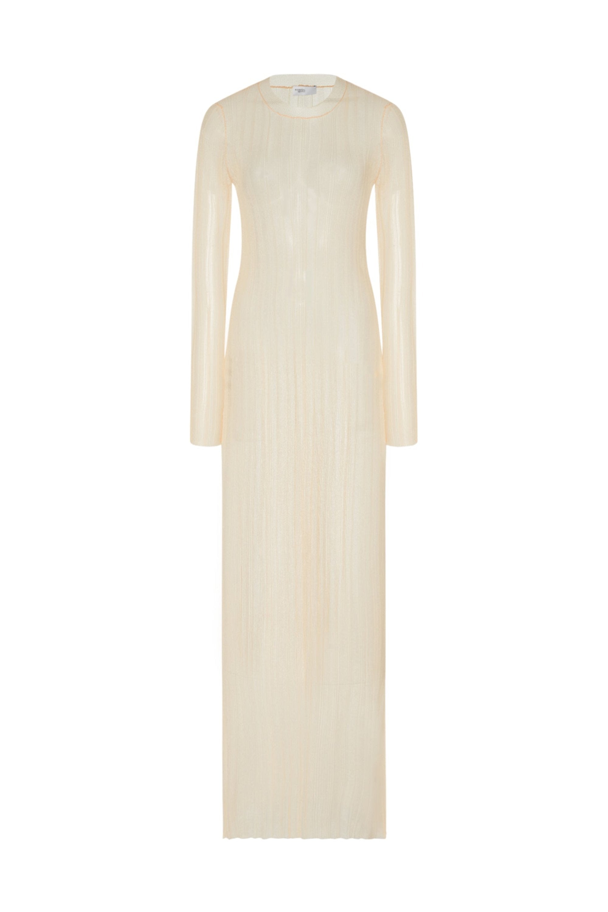 SHEER PLISSE LONG SLEEVE DRESS Rosetta Getty SHEER PLISSE LONG SLEEVE DRESS Rosetta Getty