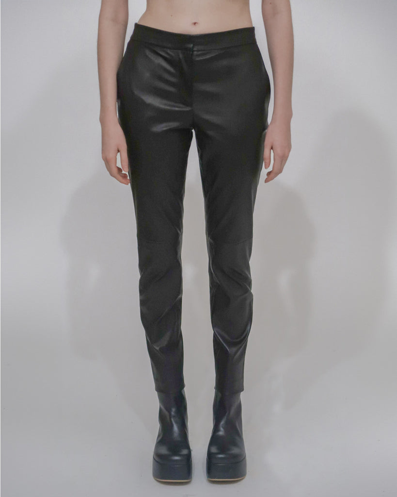 CROPPED SKINNY PANT - PLONGE LEATHER