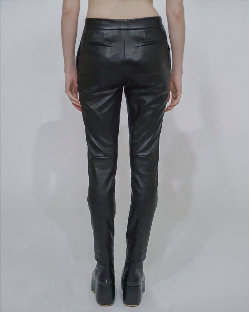 CROPPED SKINNY PANT - PLONGE LEATHER