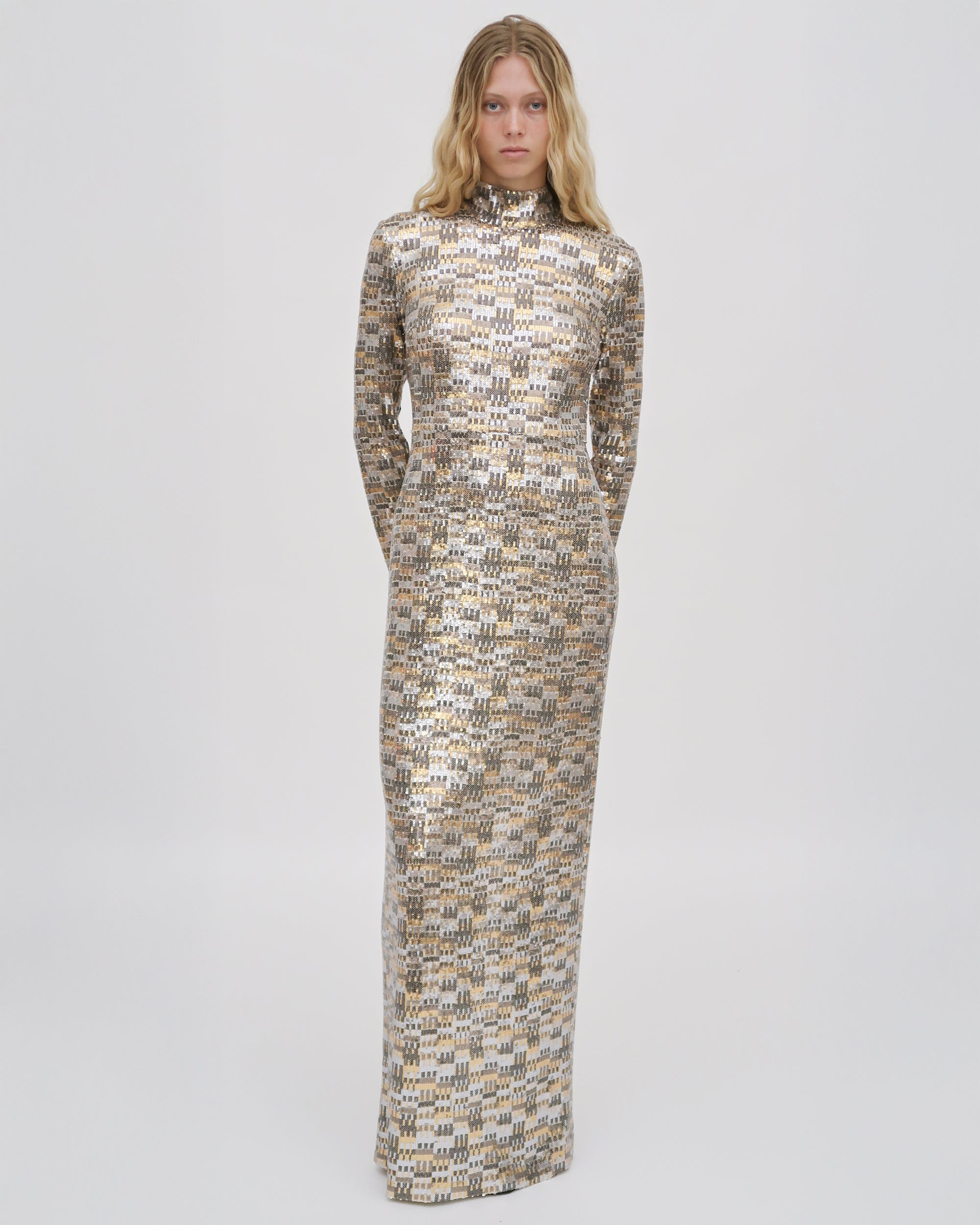 Rosetta Getty Fitted Turtleneck Maxi Dress | Multi | Size 8 | Shopbop Rosetta Getty Fitted Turtleneck Maxi Dress | Multi | Size 8 | Shopbop