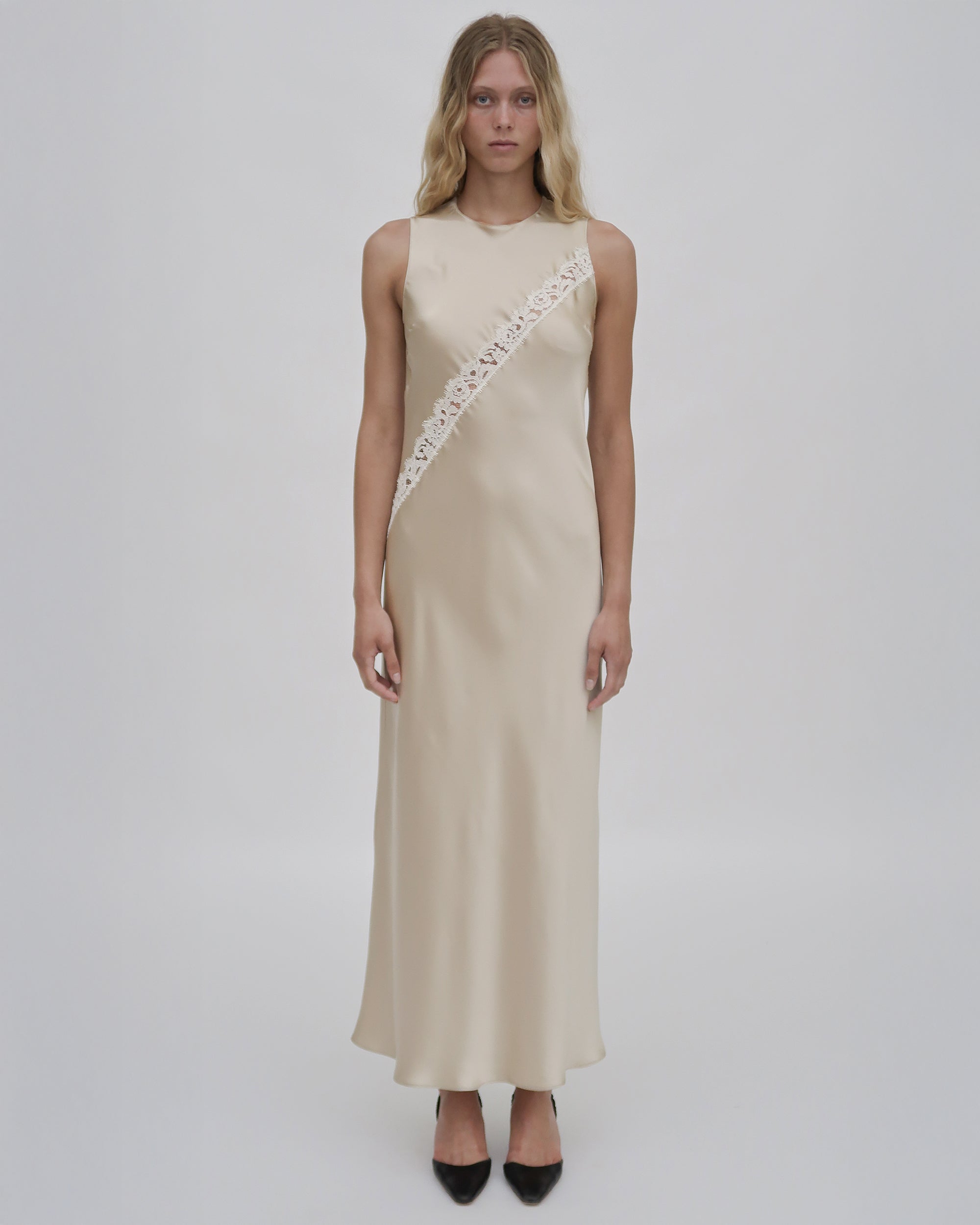 BIAS LACE PANEL DRESS Rosetta Getty BIAS LACE PANEL DRESS Rosetta Getty
