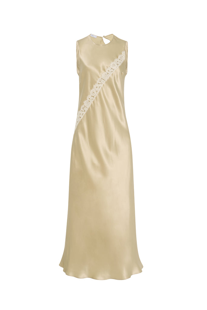BIAS LACE PANEL DRESS