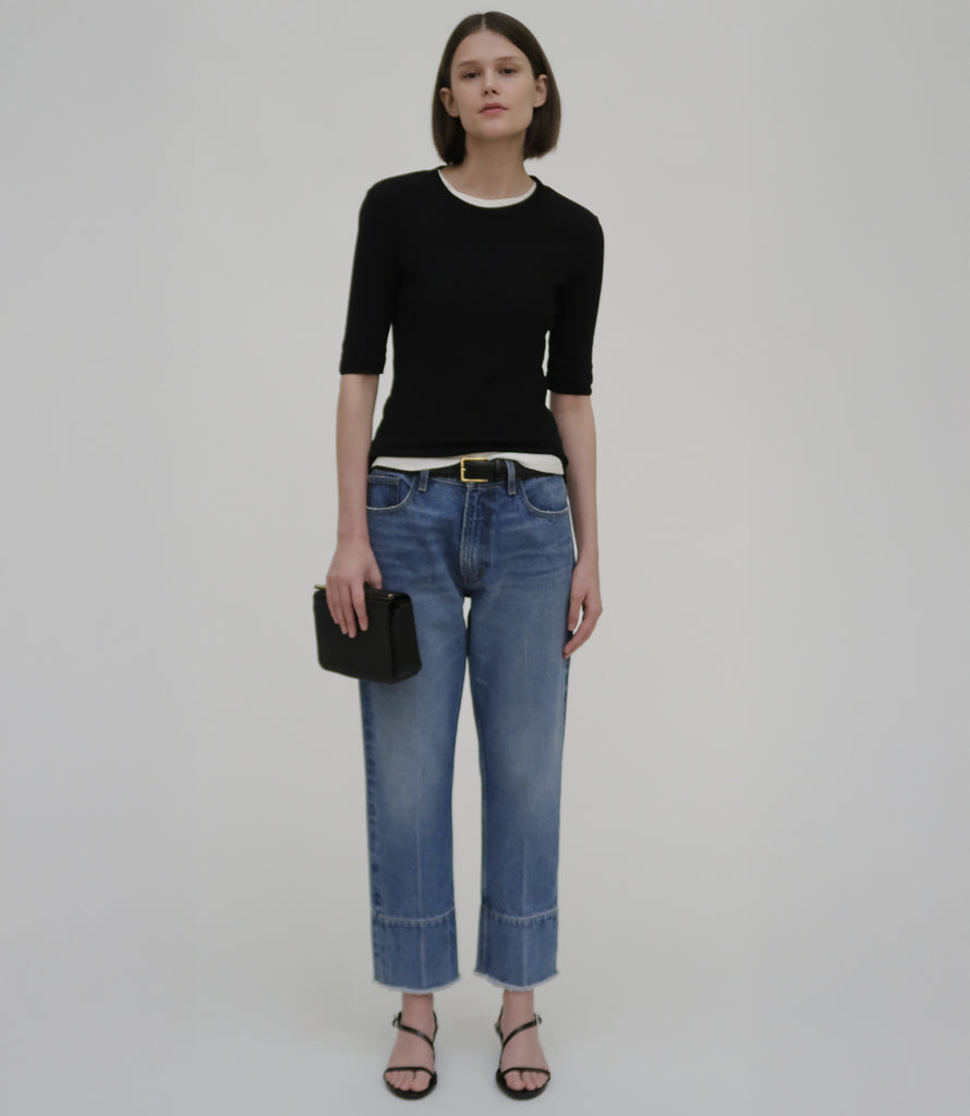 Cropped Sleeve T-Shirt