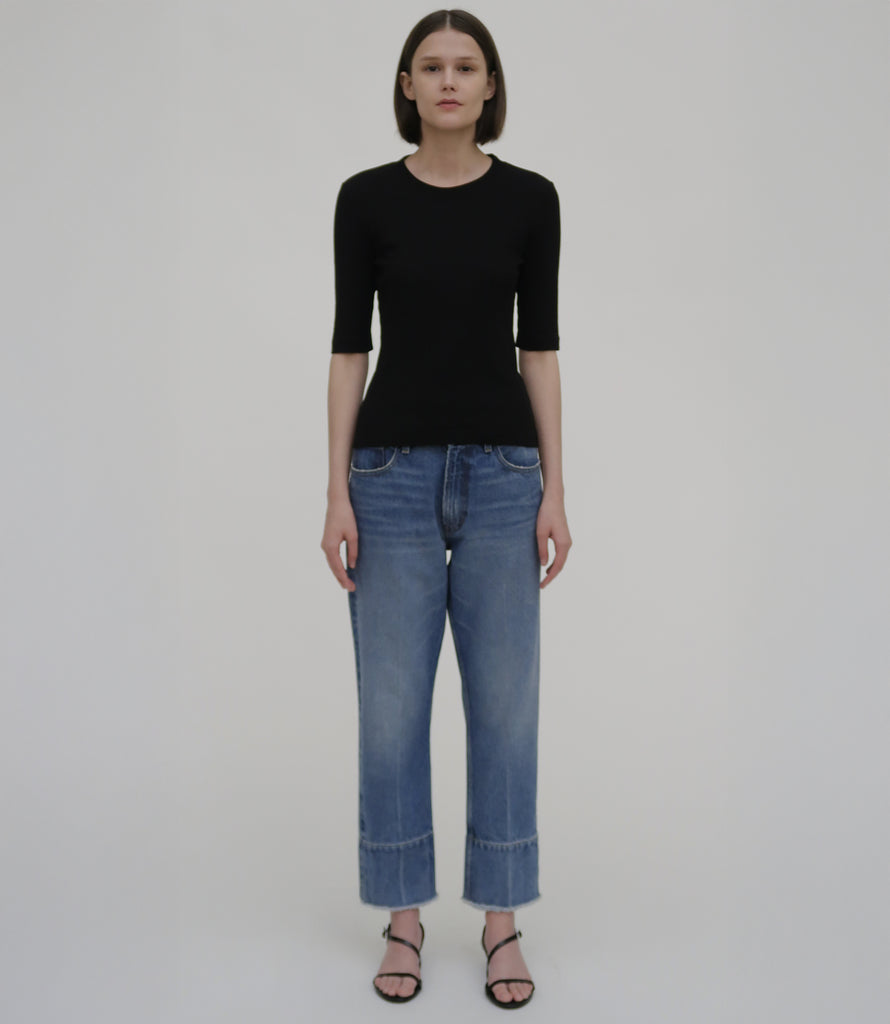 Cropped Sleeve T-Shirt