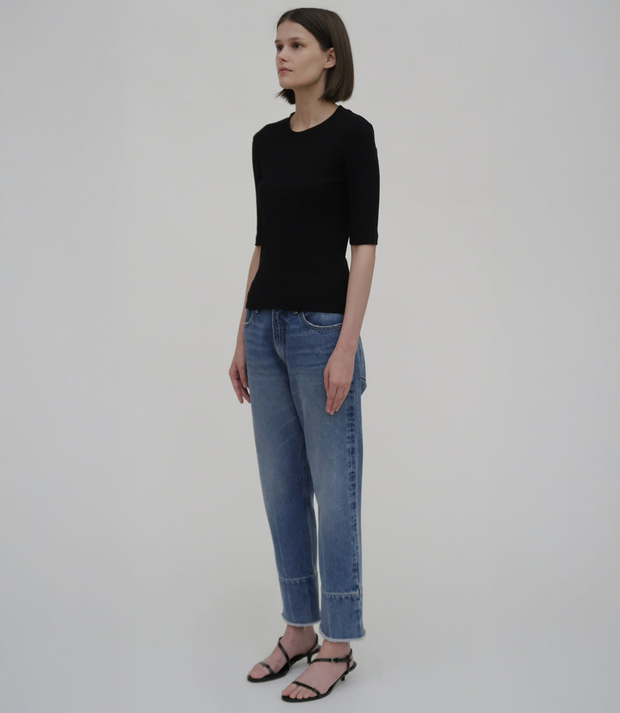 Cropped Sleeve T-Shirt