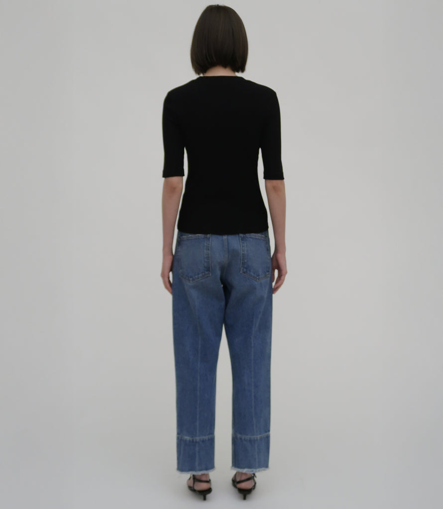 Cropped Sleeve T-Shirt