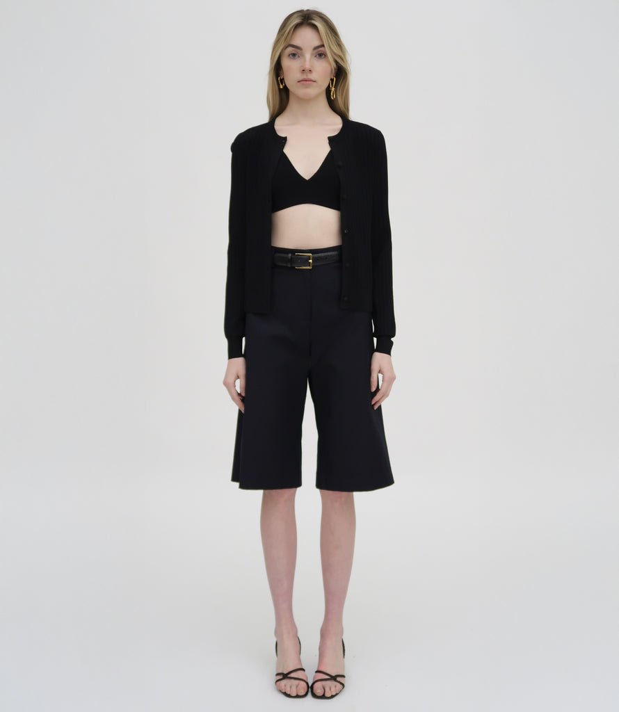 BERMUDA SHORT - STRETCH COTTON SHANTUNG