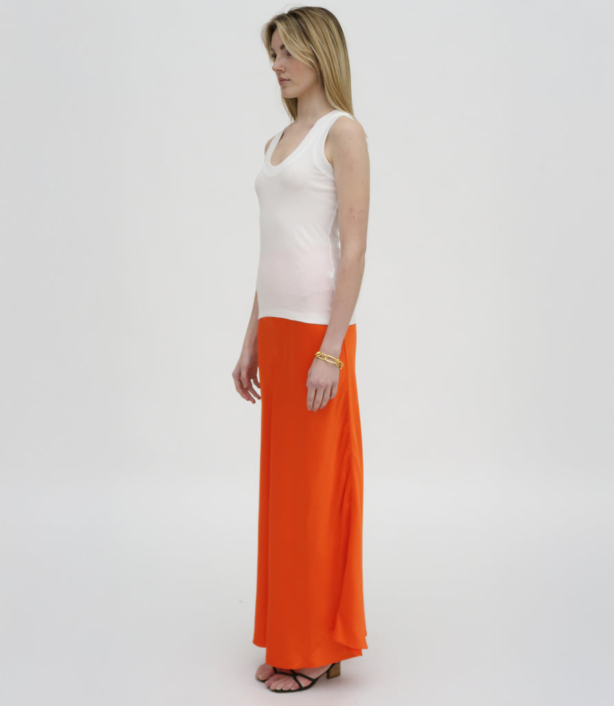 BIAS POLO TOP - SILK SATIN