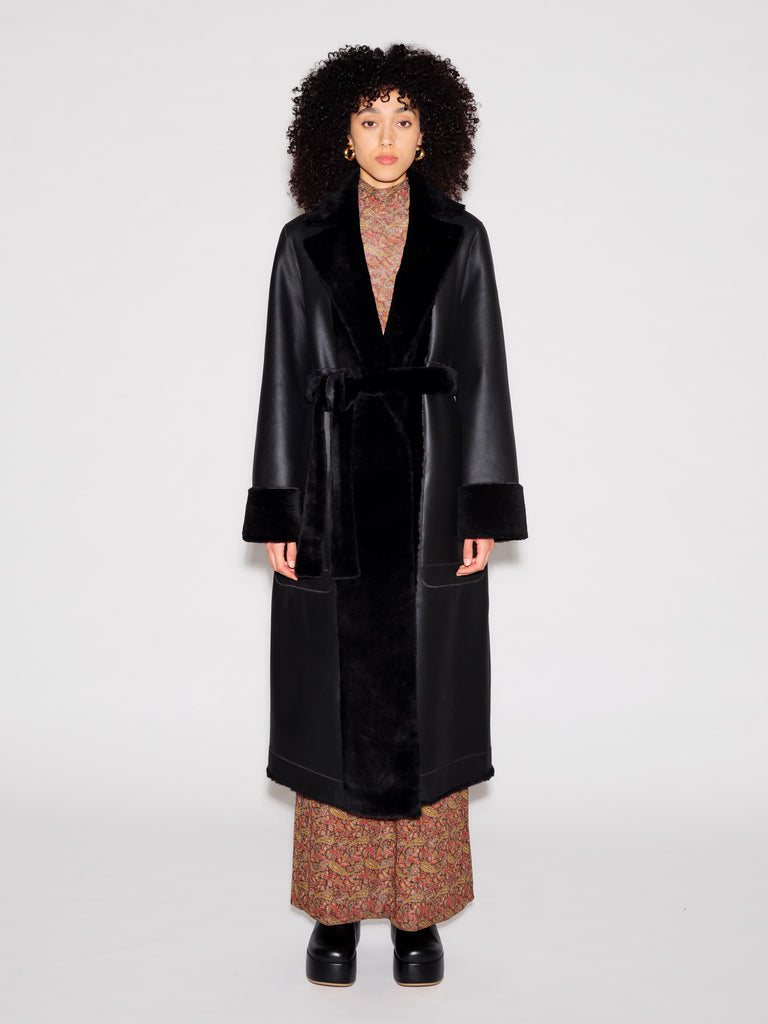 DOUBLE BREASTED MAXI COAT