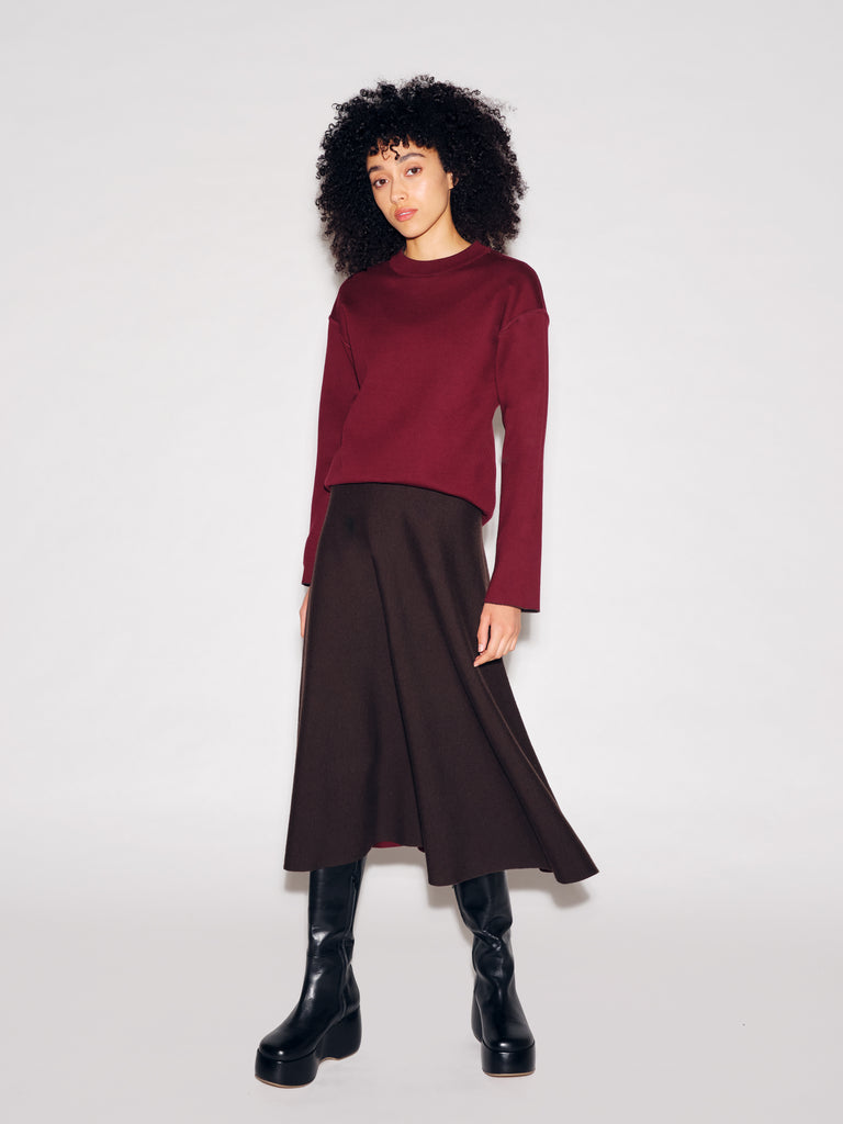 DOUBLE FACE PULL ON SKIRT