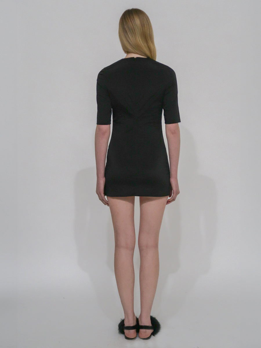 Rosetta Getty Crewneck T-SHIRT Minidress - Black Rosetta Getty Crewneck T-SHIRT Minidress - Black