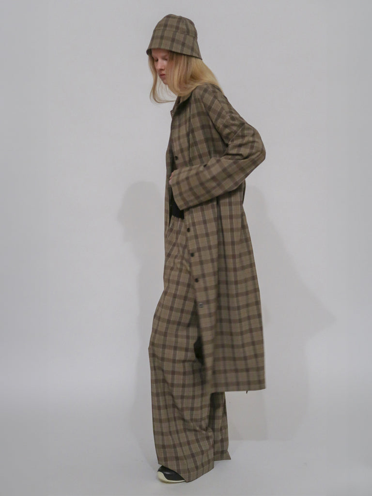 RELAXED PULL ON PANT- TECHNICAL PLAID