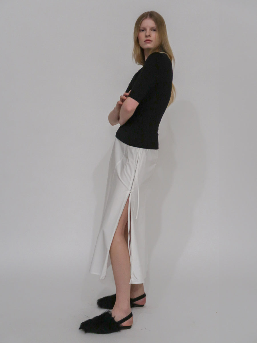 [NOTHING WRITTEN] Sherry pleated skirt (White) ☆送料込☆ d1dbc51560f08b81590ef1ec35a569