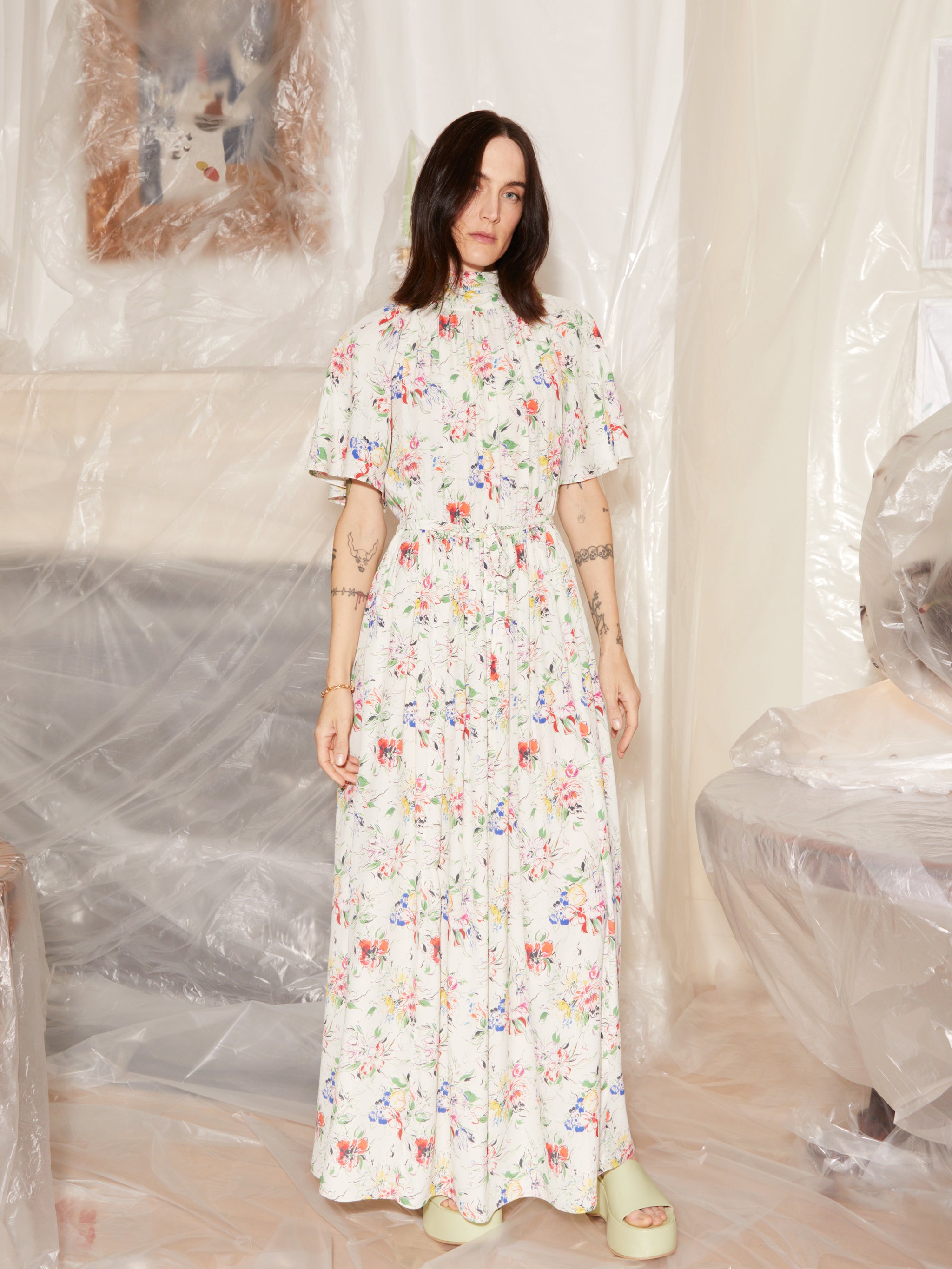 scarf neck dress Scarf Neck Dress – Rosetta Getty