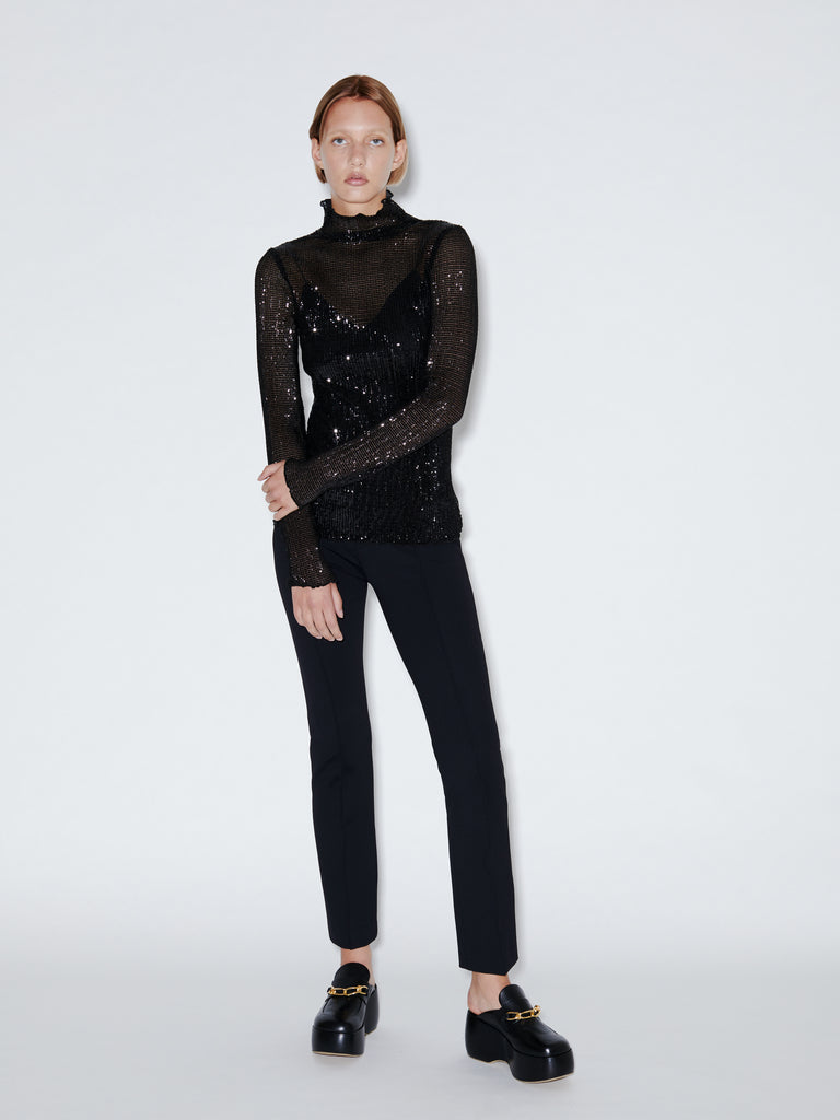 Long Sleeve Mock Neck Top
