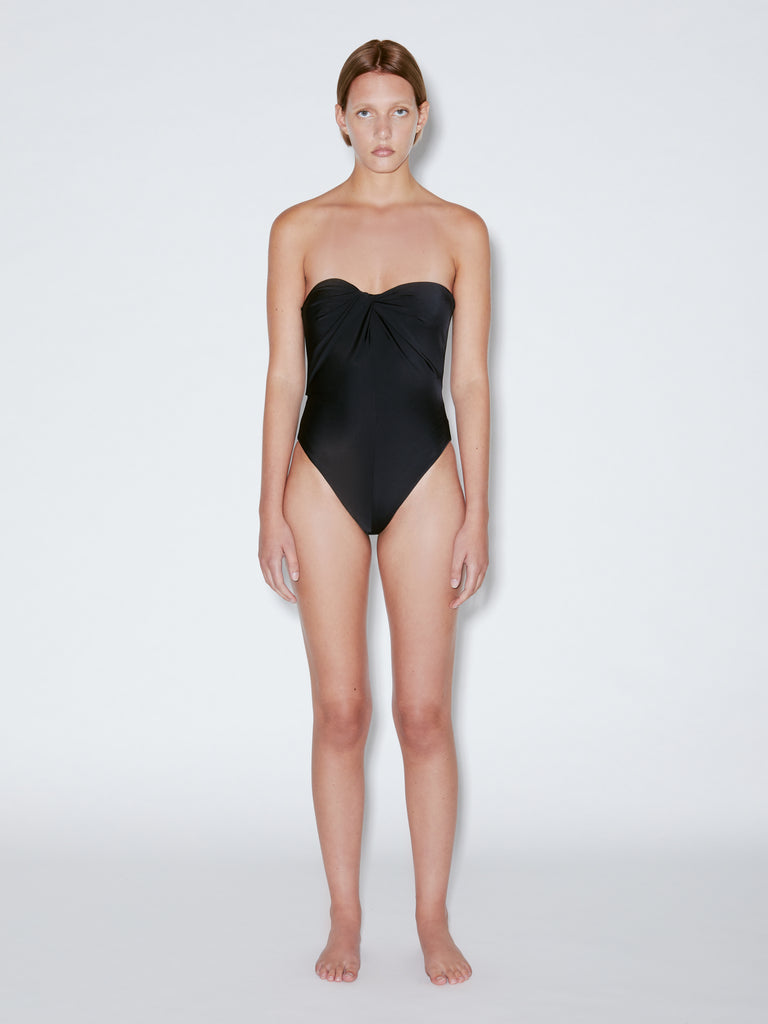Twist Strapless One Piece Swimsuit