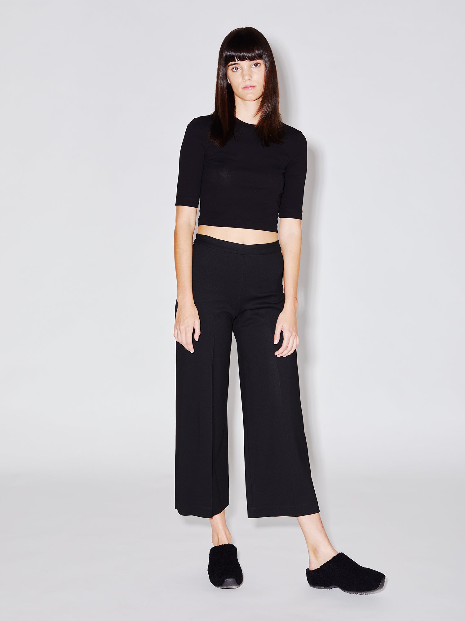 Pull On Cropped Straight Pant – Rosetta Getty Pull On Cropped Straight Pant – Rosetta Getty